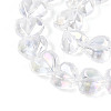 Electroplate Transparent Glass Beads Strands EGLA-B012-AB10-3