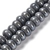Glazed Porcelain Rondelle Beads PORC-Q001-01G-1
