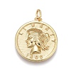 Brass Pendants ZIRC-M108-56G-1