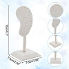 Ear Shaped Line & Wood Earrings Display Stands ODIS-WH0061-66-2