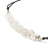 Natural Quartz Crystal Chips Braided Bead Bracelet BJEW-JB08019-06-4