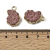 Dyed Synthetic Lava Rock Pendants G-P614-05G-05-3
