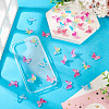 32Pcs 4 Colors Butterfly Transparent Resin Cabochons RESI-TA0004-44-7