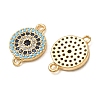 Brass Micro Pave Cubic Zirconia Connector Charms GG-CBAE681-20G-2