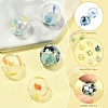 7Pcs 7 Colors Transparent Glass Beads GLAA-YW0005-59-2