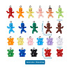 80Pcs 20 Styles Opaque Plastic Pendants KY-TA0001-17-13