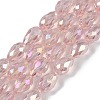 Transparent Electroplate Glass Beads Strands LS-EGLA-N013-T6mm-B18-1