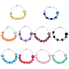 10Pcs Glass Pearl & Plastic  Locking Stitch Markers HJEW-DR00062-1