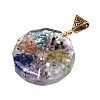 Transparent Epoxy Resin Alchemy Pendants RESI-T049-05-3