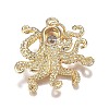 Brass Micro Clear & Black Cubic Zirconia Pendants ZIRC-F120-067G-2