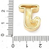Brass Initial Beads KK-B167-27G-01J-3