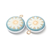 Printed Alloy with Acrylic Pendants AL-CBAE25B-03B-G-3