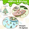 40Pcs 8 Styles Christmas Theme Alloy Pendant FIND-CJ0002-32-8