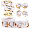 1 Roll Word Thank You Self Adhesive Paper Stickers DIY-SZ0007-83C-1