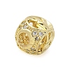 Brass Micro Pave Cubic Zirconia Beads KK-Z095-03G-04-2