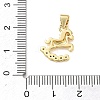 Brass Micro Pave Clear Cubic Zirconia Pendants KK-A303-05L-G-3