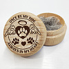 Beech Wooden Engraved My First Curl Box CON-WH0121-003-1