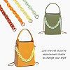 4Pcs 4 Colors Acrylic Cable Chains Bag Strap FIND-PH0001-31-4