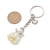 Acrylic Imitation Pearl Keychain KEYC-MZ00030-04-3