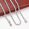Tarnish Resistant 304 Stainless Steel Rope Chain Necklaces X-STAS-M174-013P-3