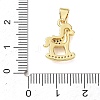 Brass Micro Pave Clear Cubic Zirconia Pendants KK-A303-05J-G-3
