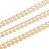 Handmade PVD Vacuum Plating 304 Stainless Steel Wafer Charms Chains CHS-M004-12G-1