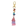 Polycotton Tassel Pendant Decorations HJEW-JM02188-4