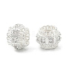 Brass Micro Pave Cubic Zirconia European Beads KK-P297-01S-2