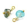Natural Agate(Dyed & Heated) Tumbled Stone Pendants PALLOY-JF05540-01-2