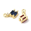 Brass Micro Pave Cubic Zirconia Charms KK-F929-02G-2