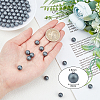 4 Strands Frosted Non-magnetic Synthetic Hematite Round Beads Strands G-OC0001-98-2