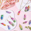 30Pcs Natural Dyed Quartz Bead Pointed Pendants FIND-BM0001-42-4