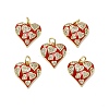 Real 18K Gold Plated Brass Micro Pave Clear Cubic Zirconia Pendants KK-E068-VB216-2-3