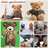 Half Round Plastic Craft Safety Eyes & Eyelid Sets DOLL-WH0002-12B-4