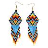 Bohemian Style Handmade Tassel Beaded Dangle Earrings PX4273-1