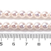 UV Plating Pearlized Glass Pearl Beads Strands GLAA-F128-01A-T02-2