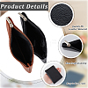 2Pcs 2 Colors Litchi Print PU Leather Zip Pouches ABAG-CP0001-08C-6