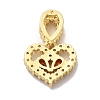 Rack Plating Brass Micro Pave Cubic Zirconia Charms ZIRC-C002-06G-3