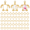 60Pcs Alloy Open Back Bezel Pendants FIND-PH0026-70G-1