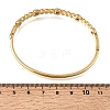 304 Stainless Steel Pave Clear Cubic Zirconia Heart Hinged Cuff Bangles for Women SA-CBAF851-03G-5