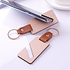 Wooden & Imitation Leather Pendant Keychain LS-PW23041897512-2