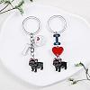 WEWAYSMILE 2 pcs Dog Keychain Car Keychain Pet Pendant Key-Ring Lovely Dog Key-ring Portable Metal Keychain Gift for Pet Lover Birthday Puppy Theme Party Supplies (Black Bulldog) JX793A-4