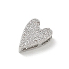 Valentine's Day Brass Micro Pave Clear Cubic Zirconia Charms KK-A300-20P-2