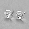 304 Stainless Steel Ear Stud Components STAS-G187-08S-1