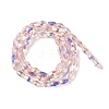 Electroplate Glass Beads Strands GLAA-Q101-03B-AB07-2