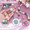 50Pcs 5 Colors Rainbow Color Plating Acrylic Beads OACR-GA0001-21-3