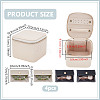 Portable Imitation Leather Jewelry Storage Zipper Boxs with 4 Insert Bags CON-WH0202-001B-2