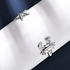 304 Stainless Steel Cuff Bangles for Women BJEW-C123-01A-P-1