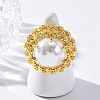 Brass Cuff Rings for Women RJEW-Q009-10G-1