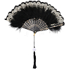 Plastic & Feather Fan Staves Design AJEW-WH20064-47A-6